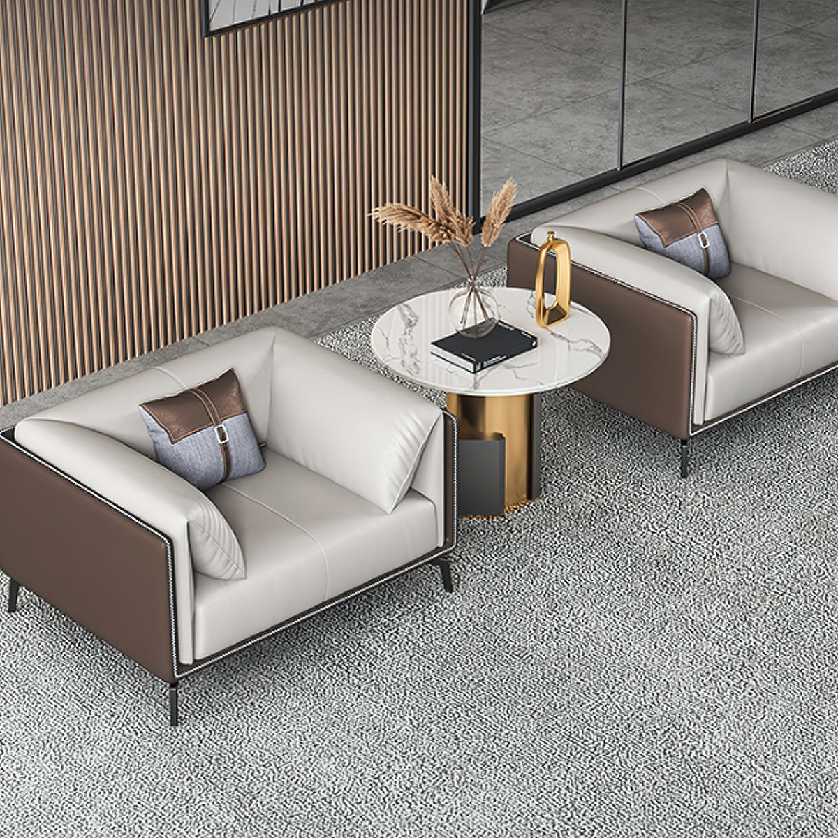 Kutchins 3-Piece Modern Faux Leather Sofa & Living Room Set