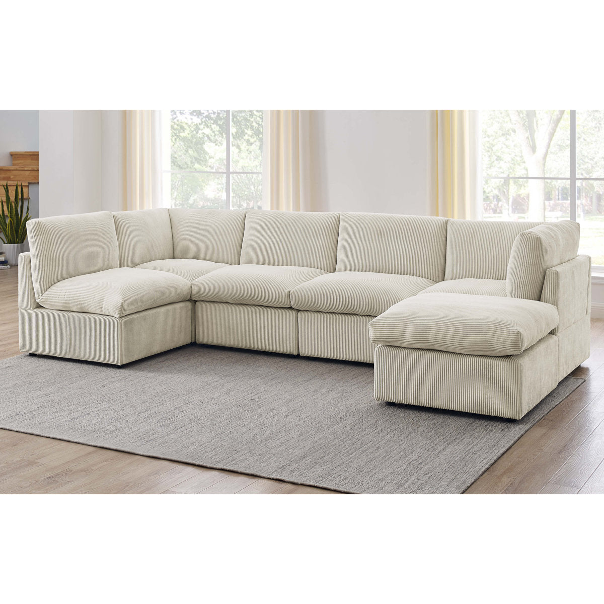 Kyanne Priyen 98" Wide Symmetrical Modular Corner Sectional