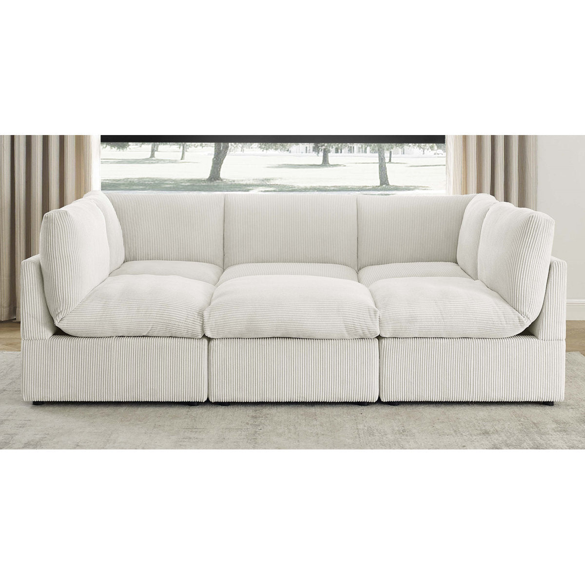 Kyanne Priyen 98" Wide Symmetrical Modular Corner Sectional