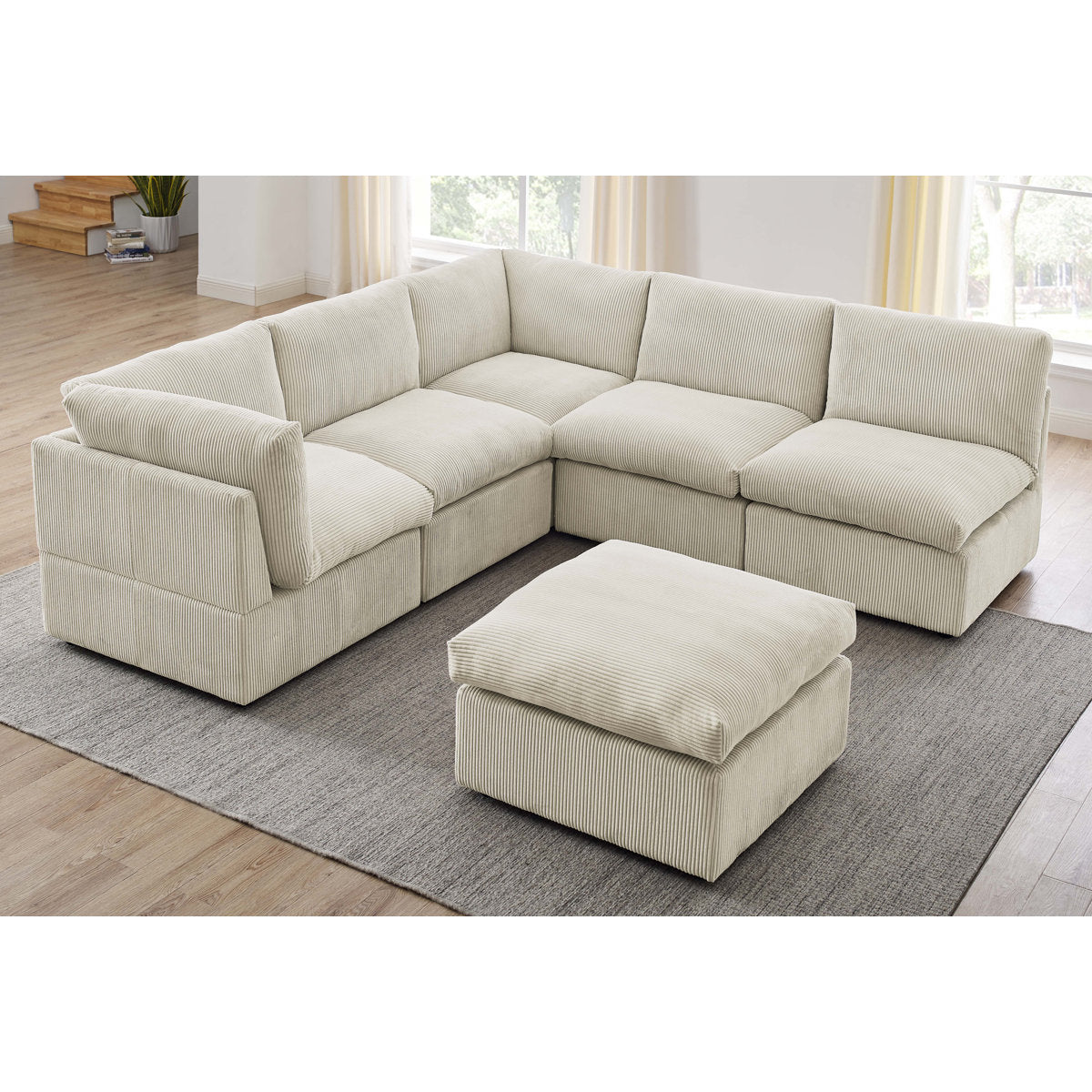 Kyanne Priyen 98" Wide Symmetrical Modular Corner Sectional