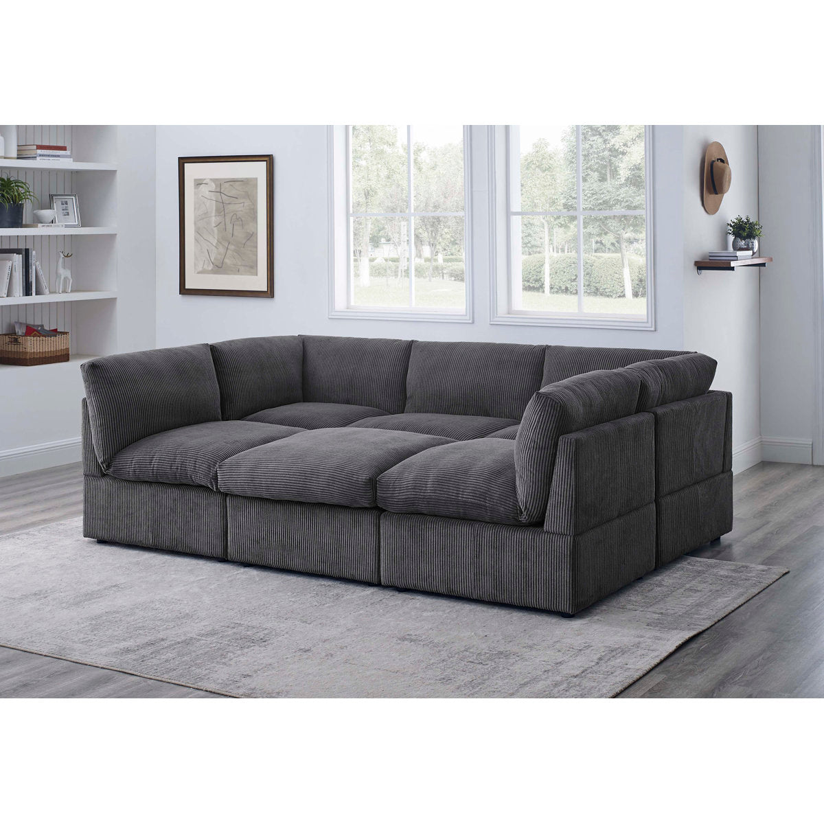 Kyanne Priyen 98" Wide Symmetrical Modular Corner Sectional