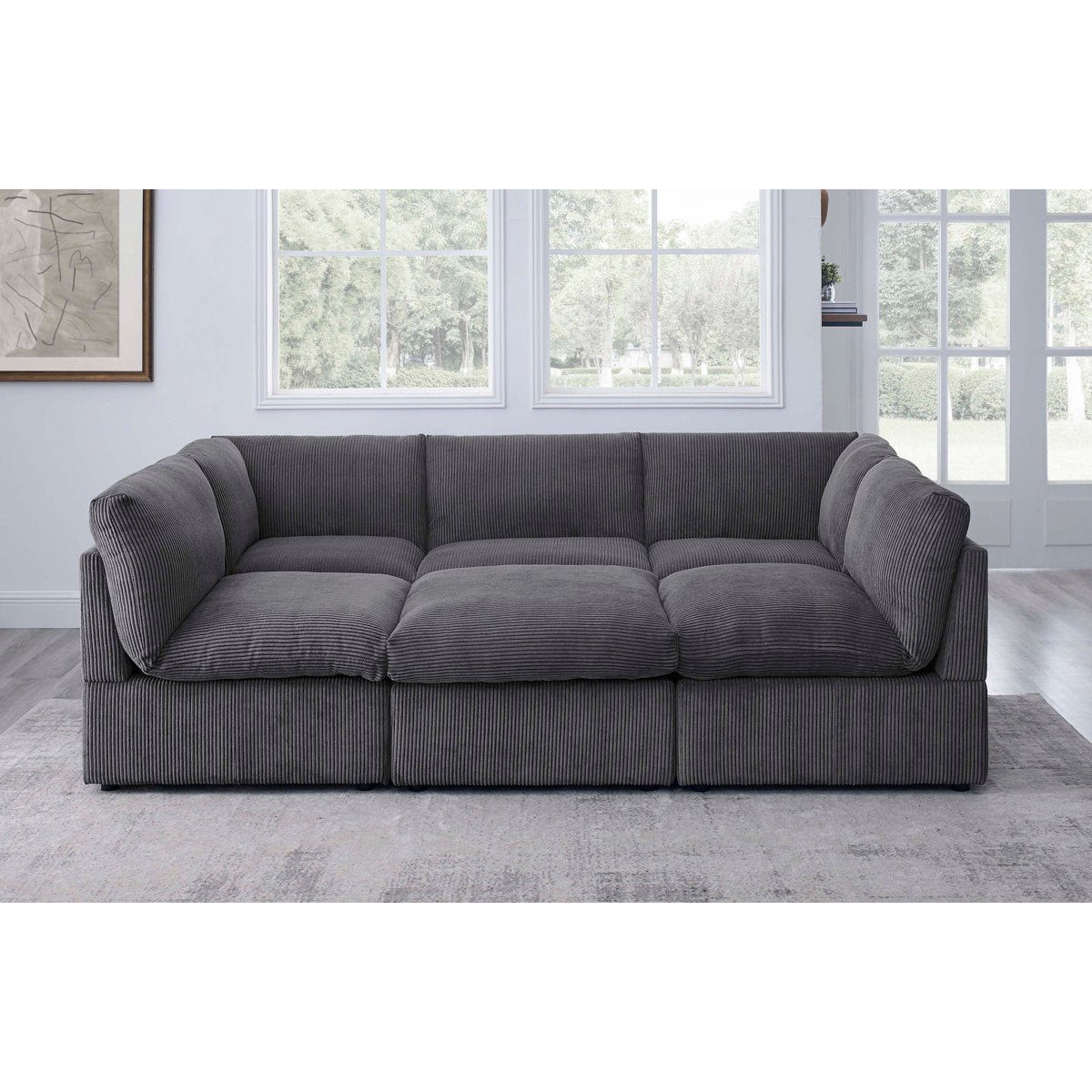 Kyanne Priyen 98" Wide Symmetrical Modular Corner Sectional