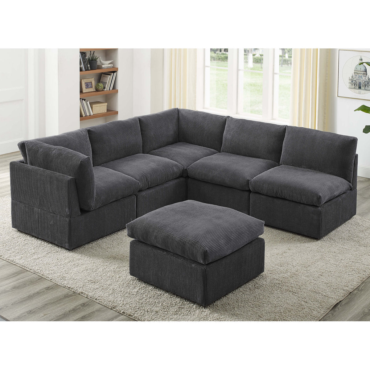 Kyanne Priyen 98" Wide Symmetrical Modular Corner Sectional