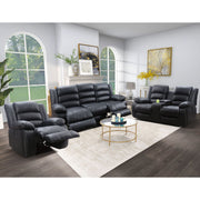 Lamyiah 3-Piece Soft Faux Leather Manual Reclining Living Room Set with Cup Holders and Console