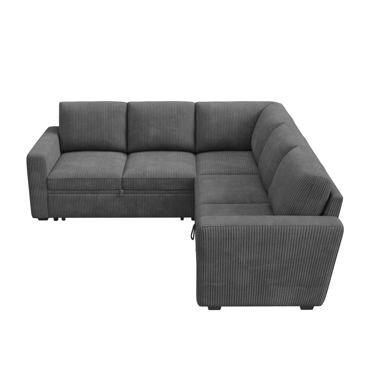 Latitude Run® Modular Sleeper Sectional L Shaped Couch Sofa Bed With Storage Seat