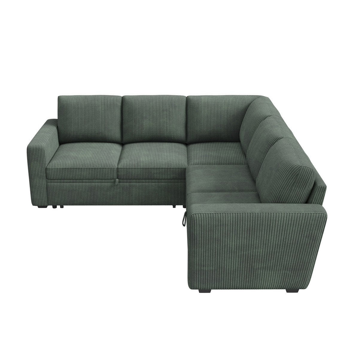 Latitude Run® Modular Sleeper Sectional L Shaped Couch Sofa Bed With Storage Seat