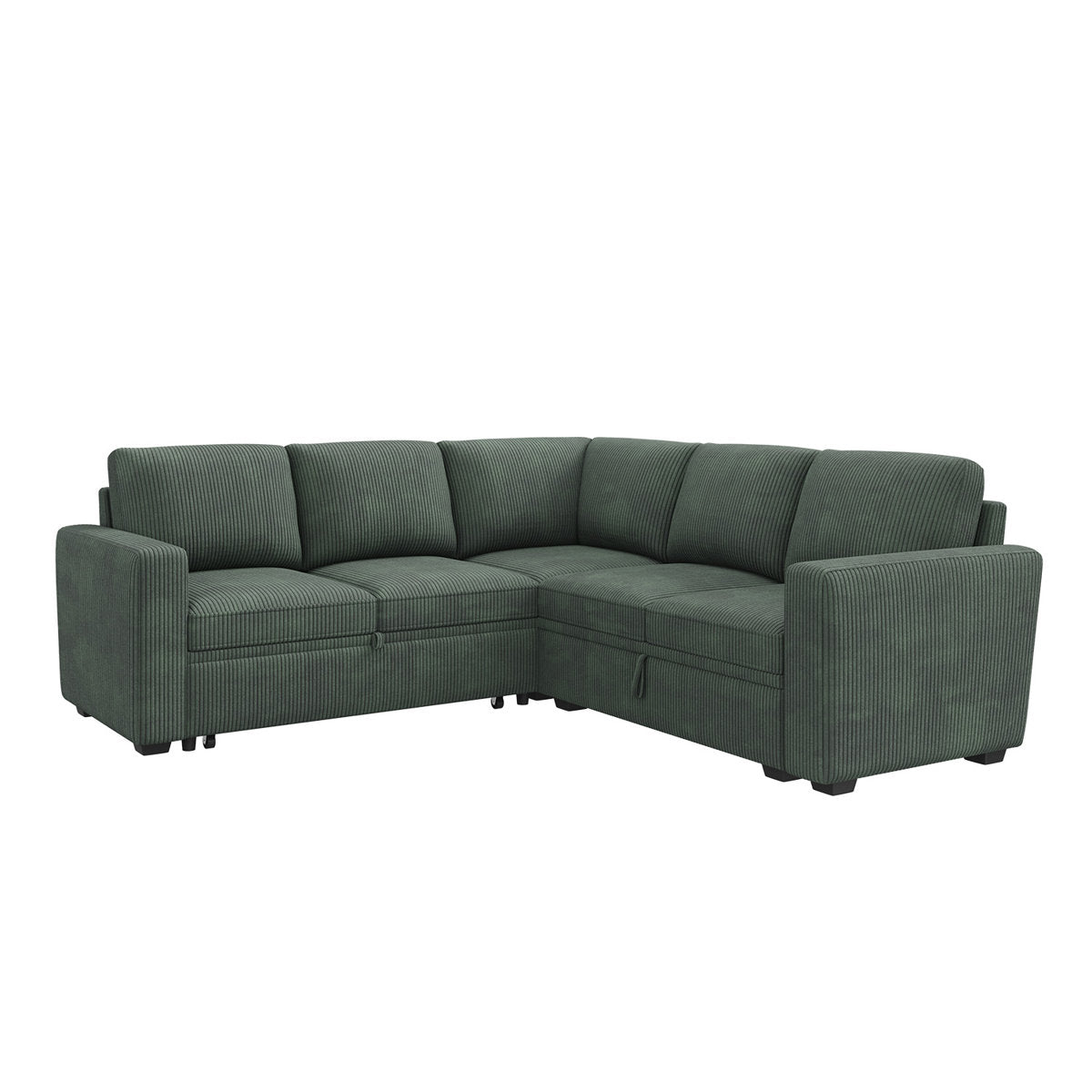Latitude Run® Modular Sleeper Sectional L Shaped Couch Sofa Bed With Storage Seat
