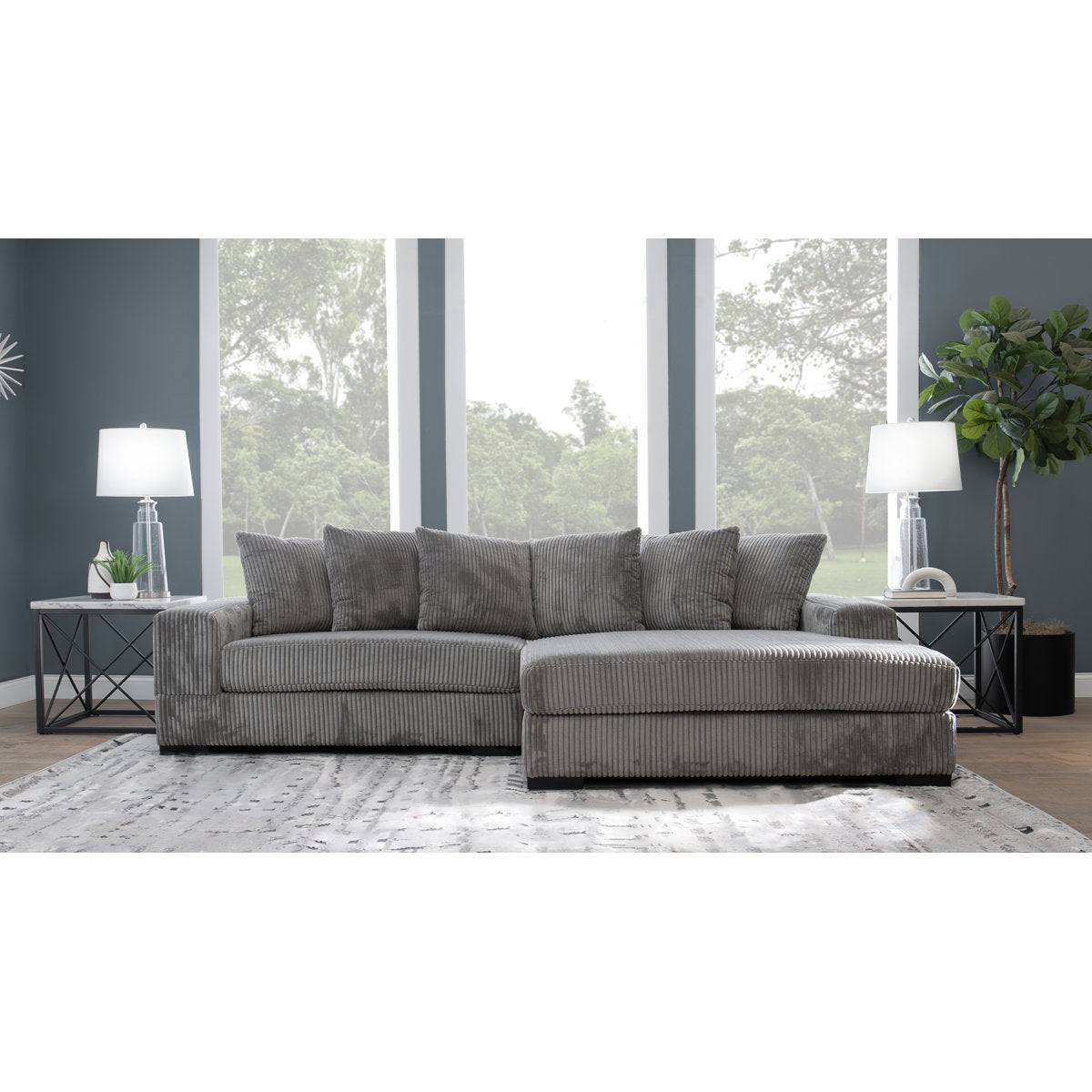 Luxe 108" Corduroy Sectional