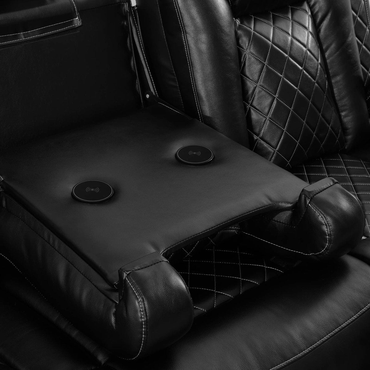 Maceson 3 - Piece Movie Theater Recliner Set with LED Light