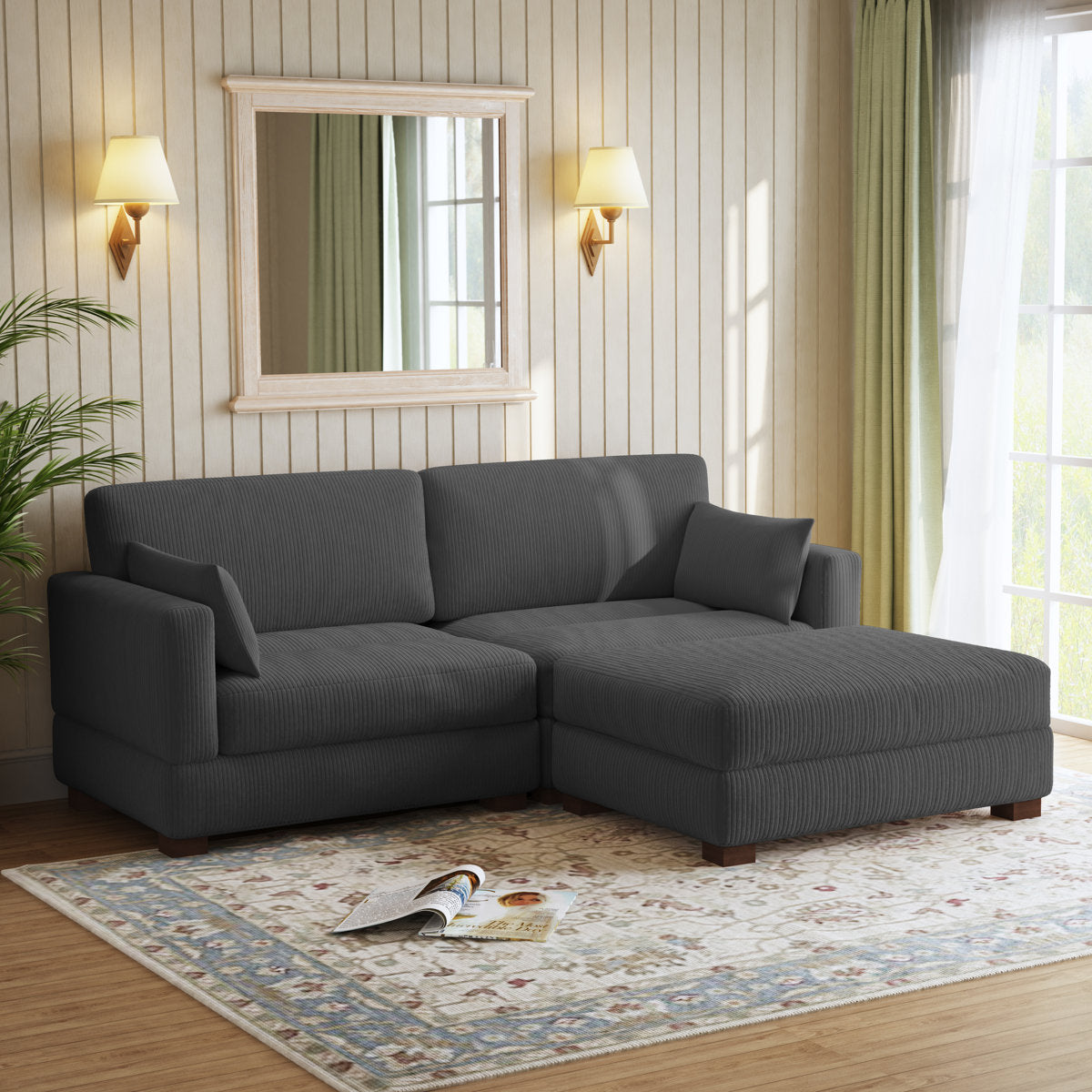 Maelina 3 - Piece Corduroy Sectional