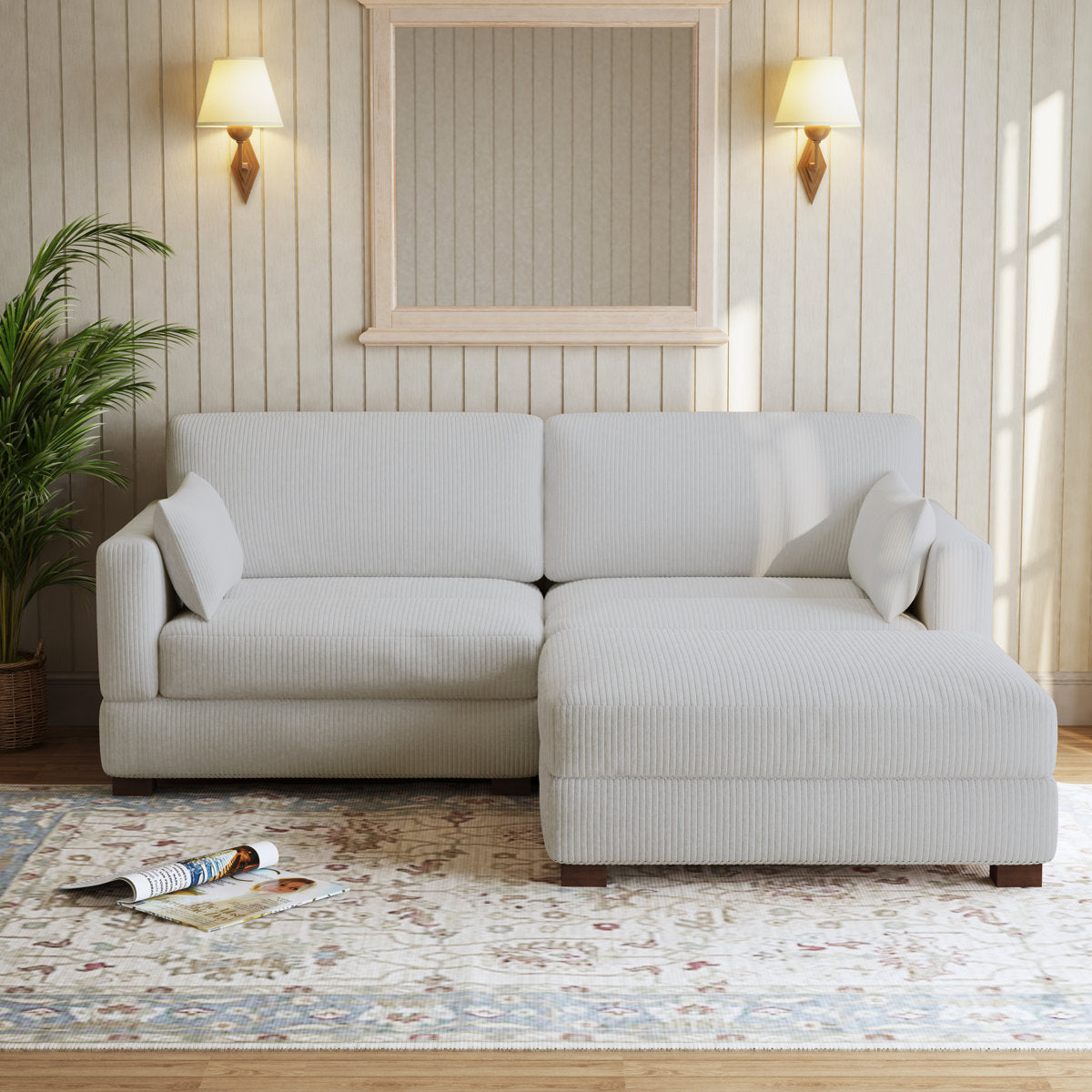 Maelina 3 - Piece Corduroy Sectional