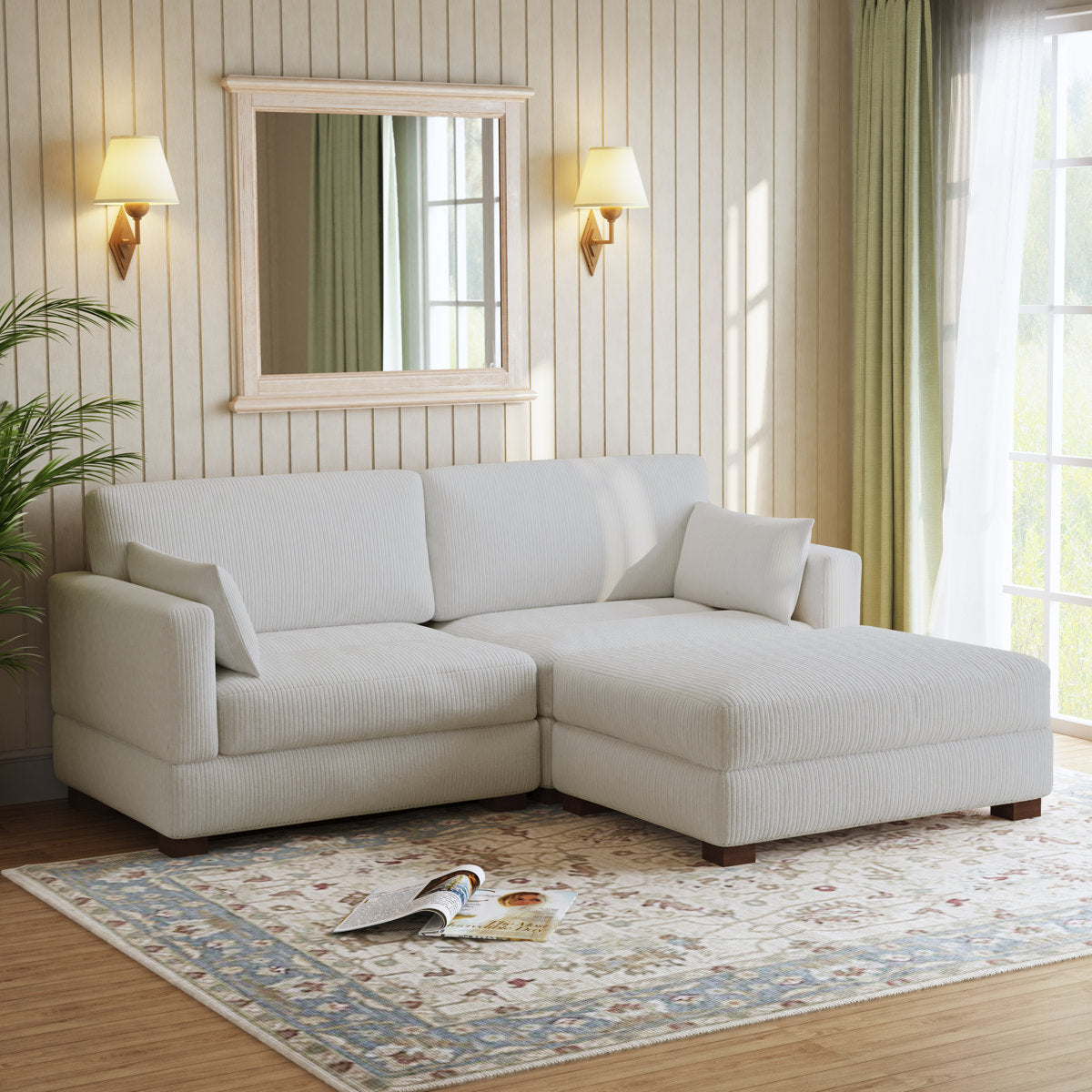Maelina 3 - Piece Corduroy Sectional