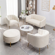 Mariantonietta 4 - Piece Velvet Living Room Set