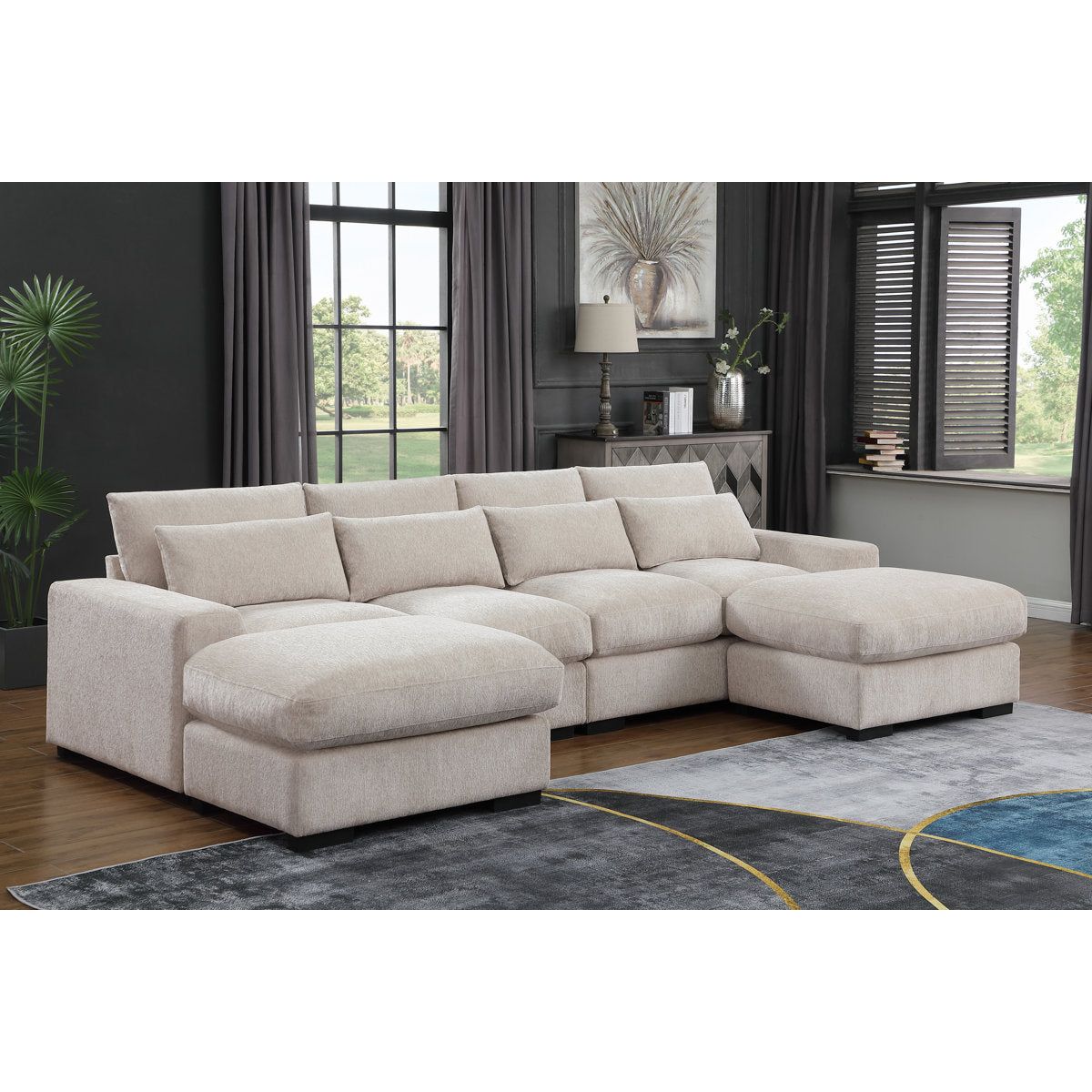Mauralia Piece Upholstered Chaise Sectional