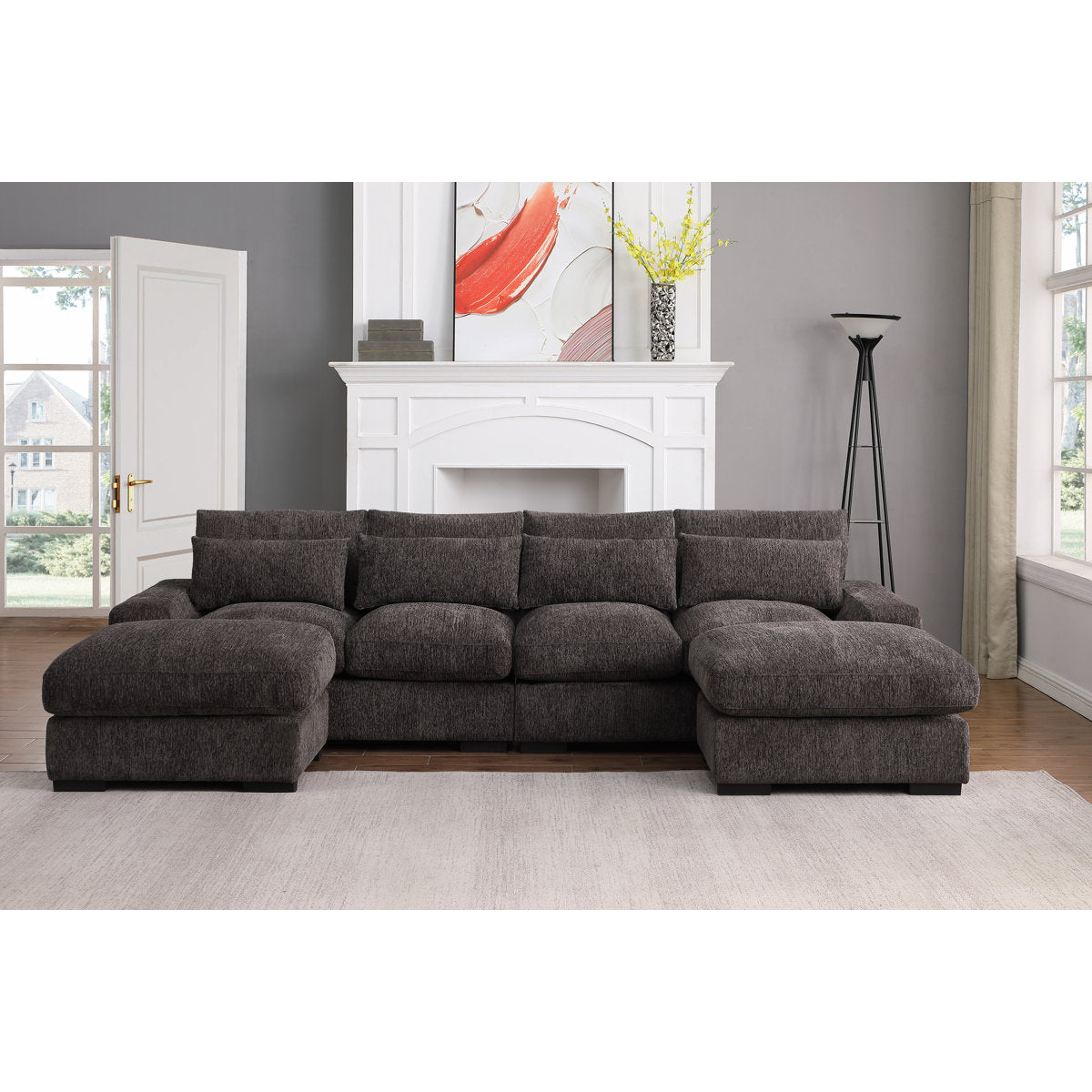 Mauralia Piece Upholstered Chaise Sectional