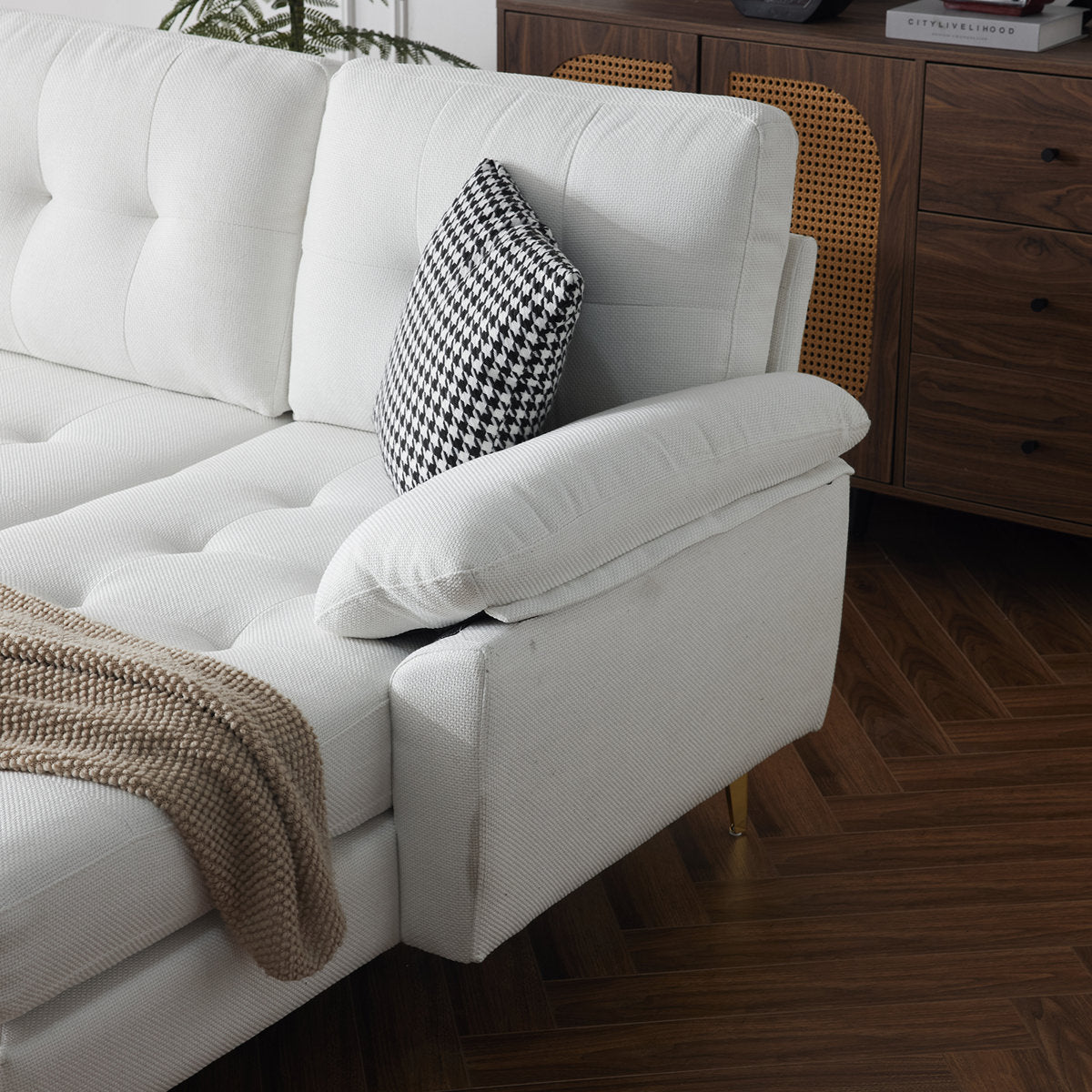 Mercer41 110'' W Point Tufed L-Shaped Sectional