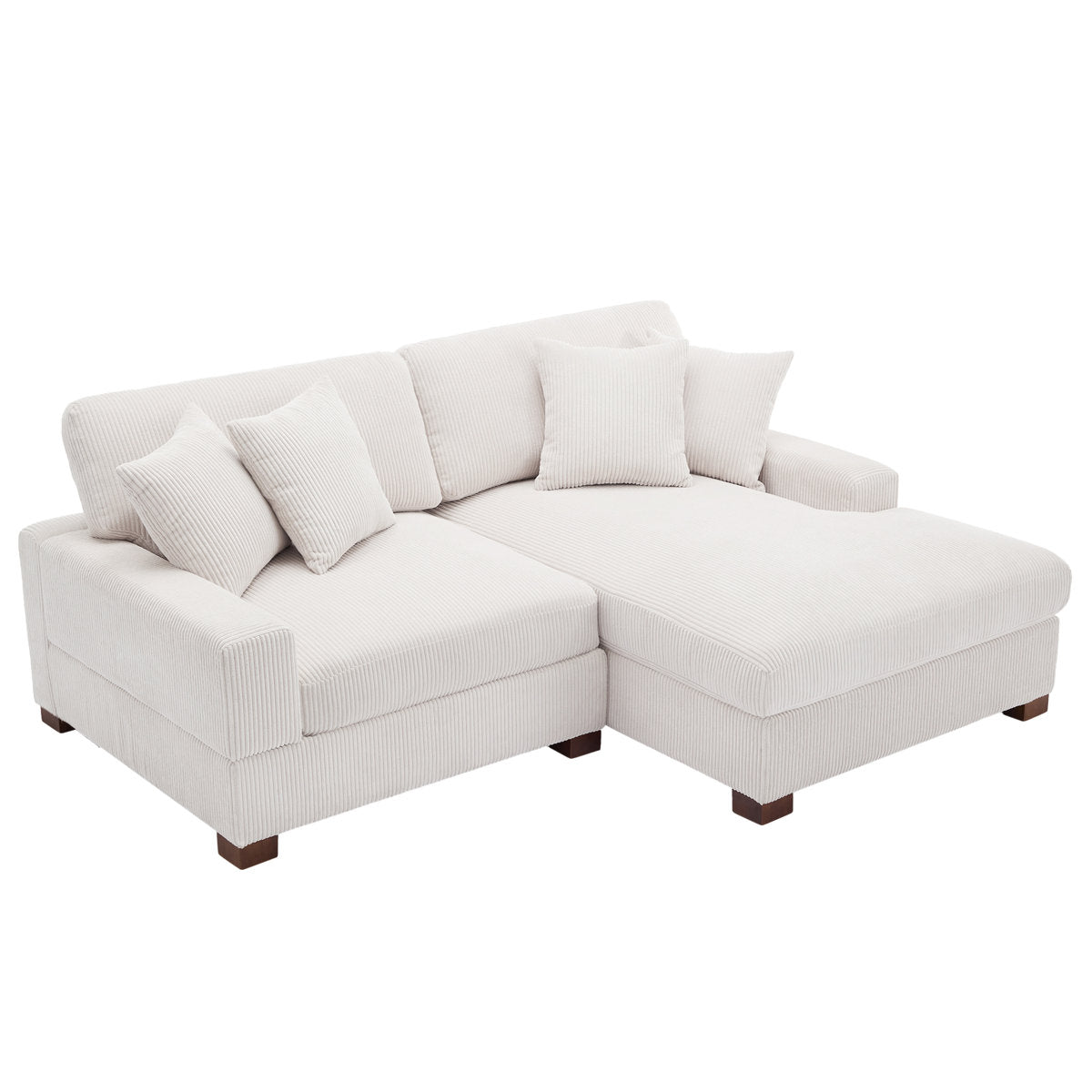 Milbrey 2 - Piece Corduroy Sectional
