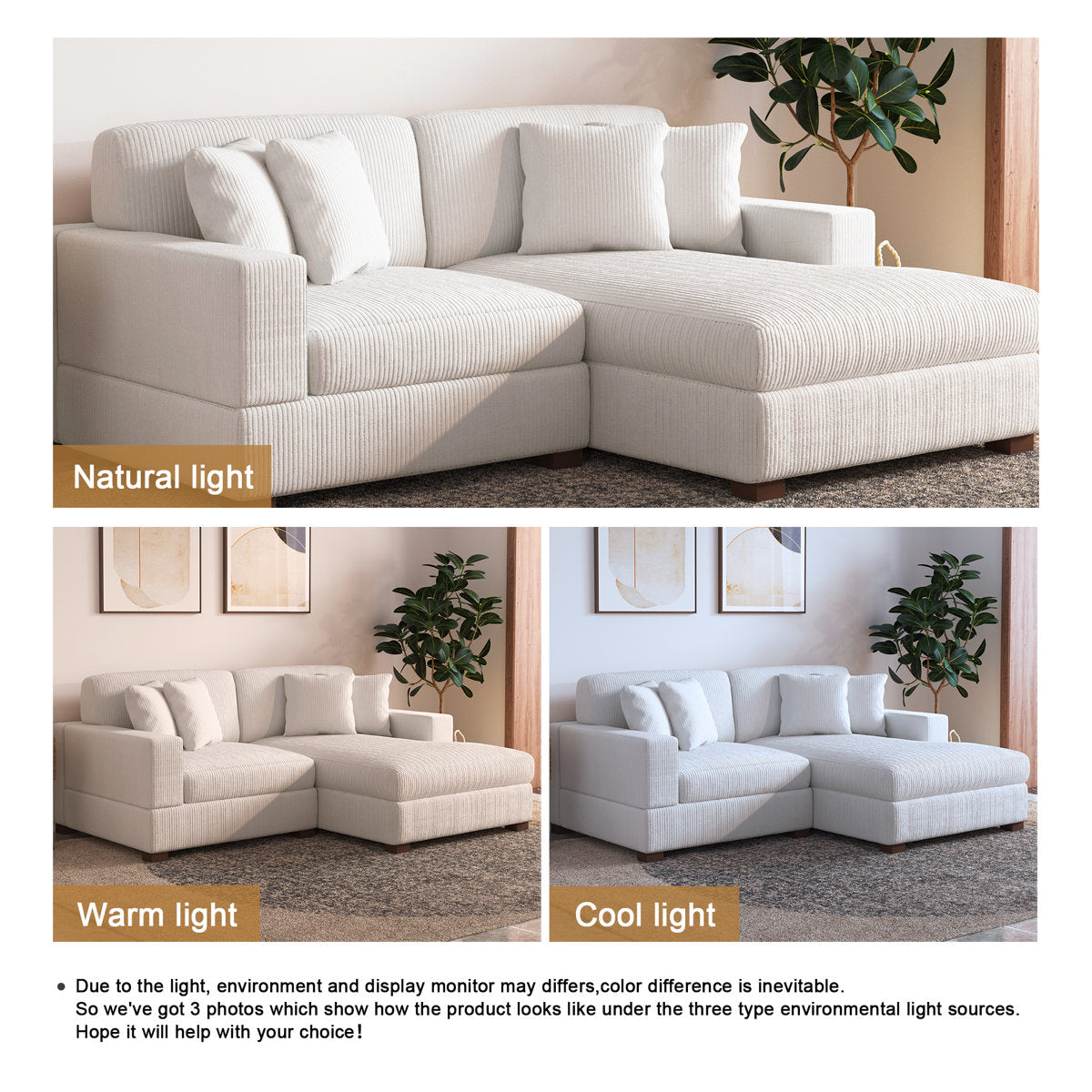 Milbrey 2 - Piece Corduroy Sectional