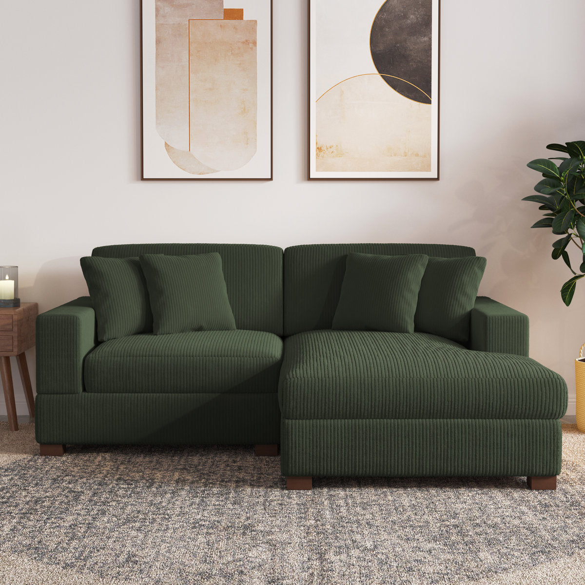 Milbrey 2 - Piece Corduroy Sectional