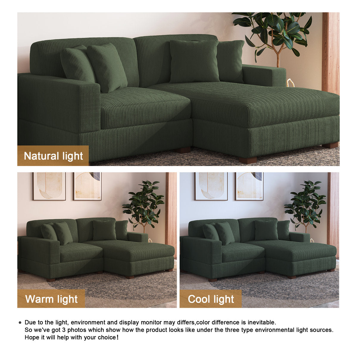 Milbrey 2 - Piece Corduroy Sectional