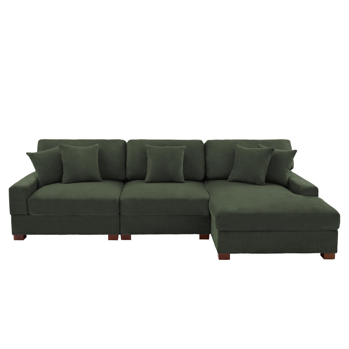Milbrey 3 - Piece Corduroy Modular Sectional Sofa