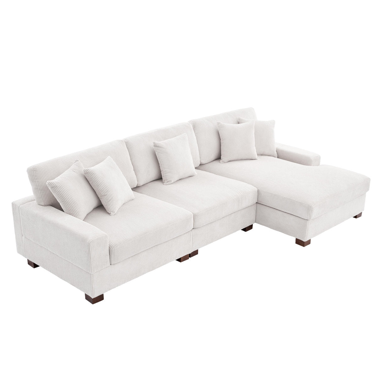 Milbrey 3 - Piece Corduroy Modular Sectional Sofa
