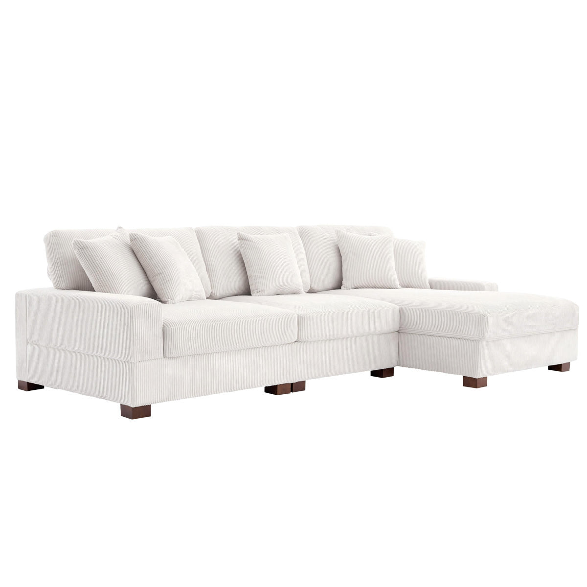 Milbrey 3 - Piece Corduroy Modular Sectional Sofa