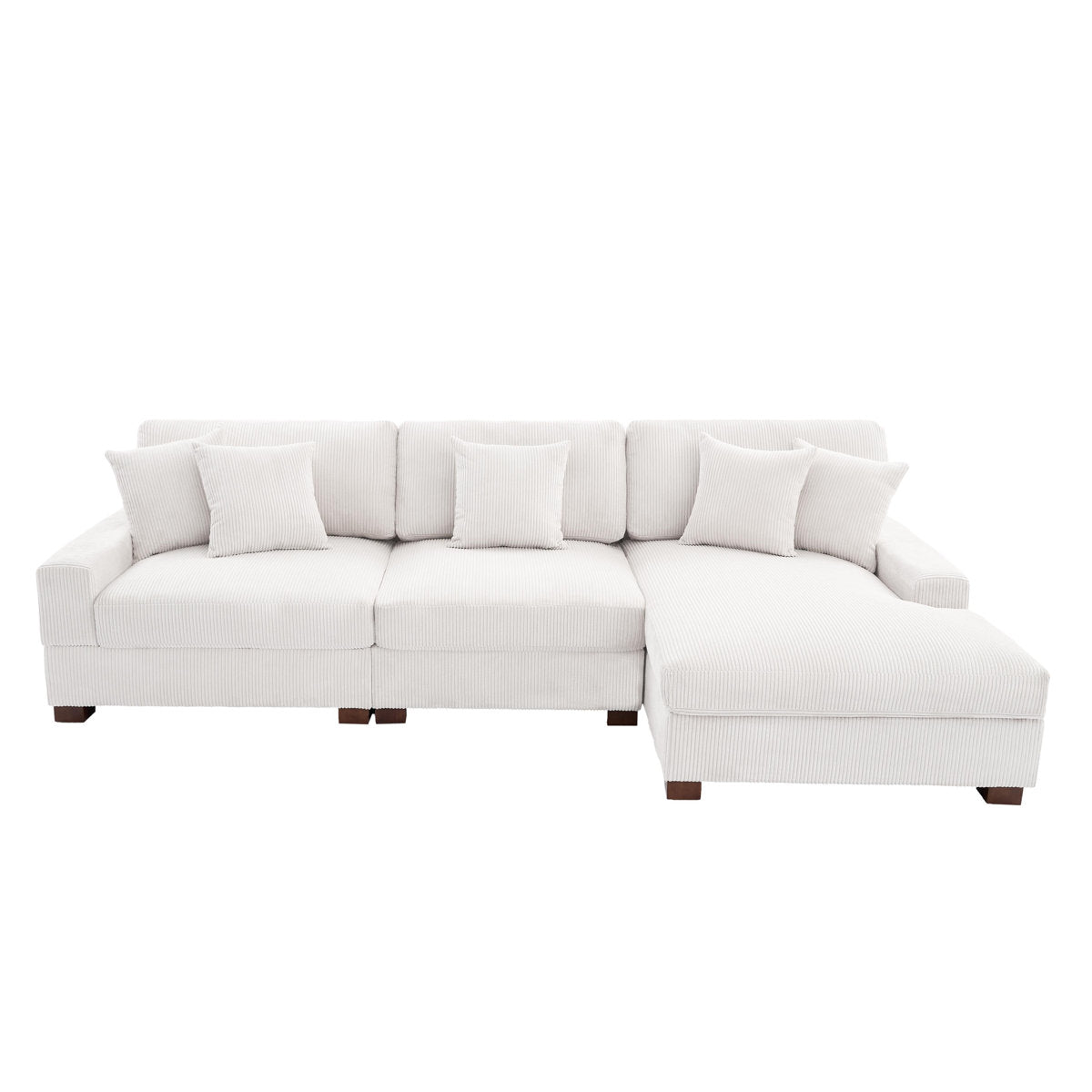 Milbrey 3 - Piece Corduroy Modular Sectional Sofa
