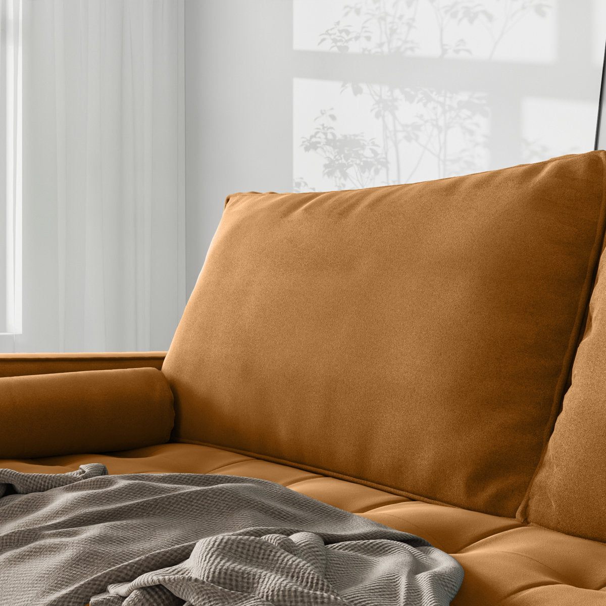 Mirei Velvet Square Arm Living Room Set