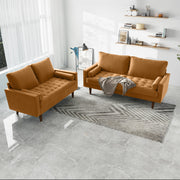 Mirei Velvet Square Arm Living Room Set