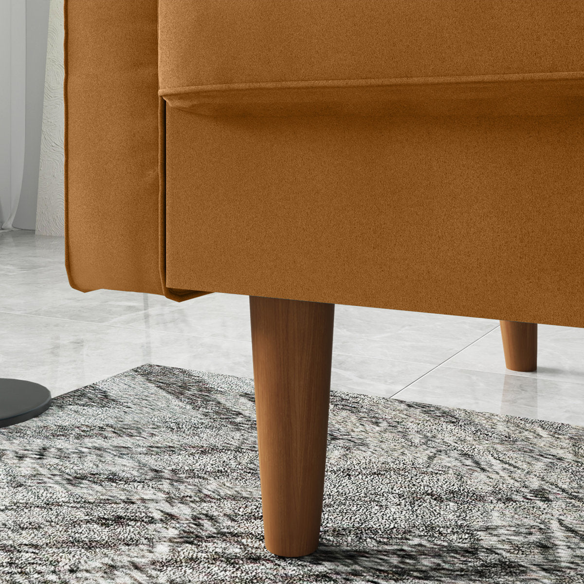 Mirei Velvet Square Arm Living Room Set