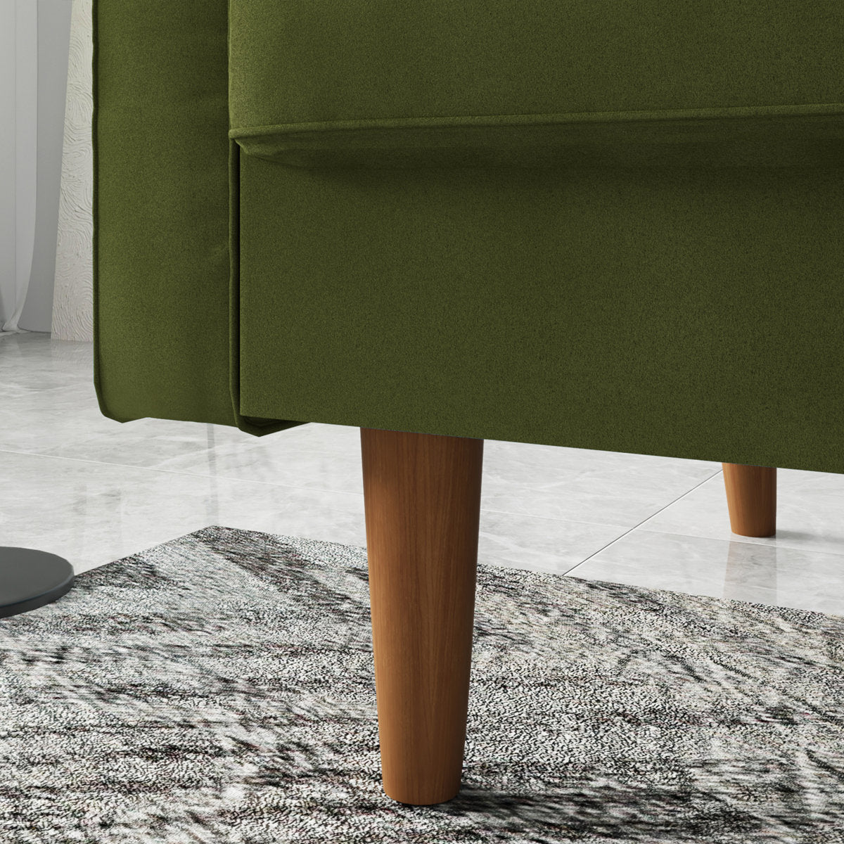 Mirei Velvet Square Arm Living Room Set