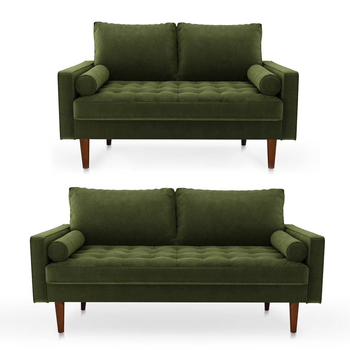 Mirei Velvet Square Arm Living Room Set