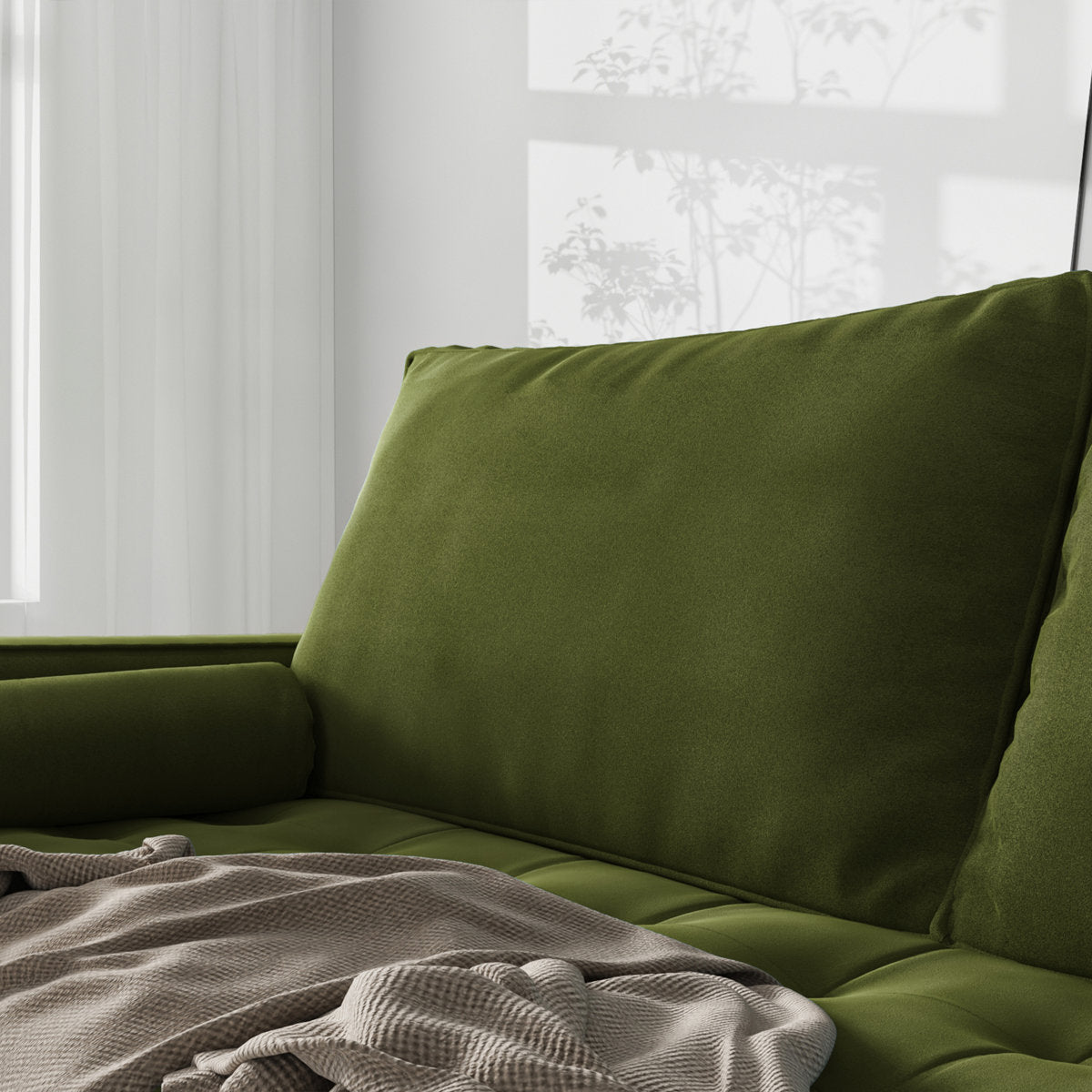 Mirei Velvet Square Arm Living Room Set