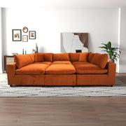 Mississippi 6 - Piece Velvet Upholstered Modular Sectional Sofa
