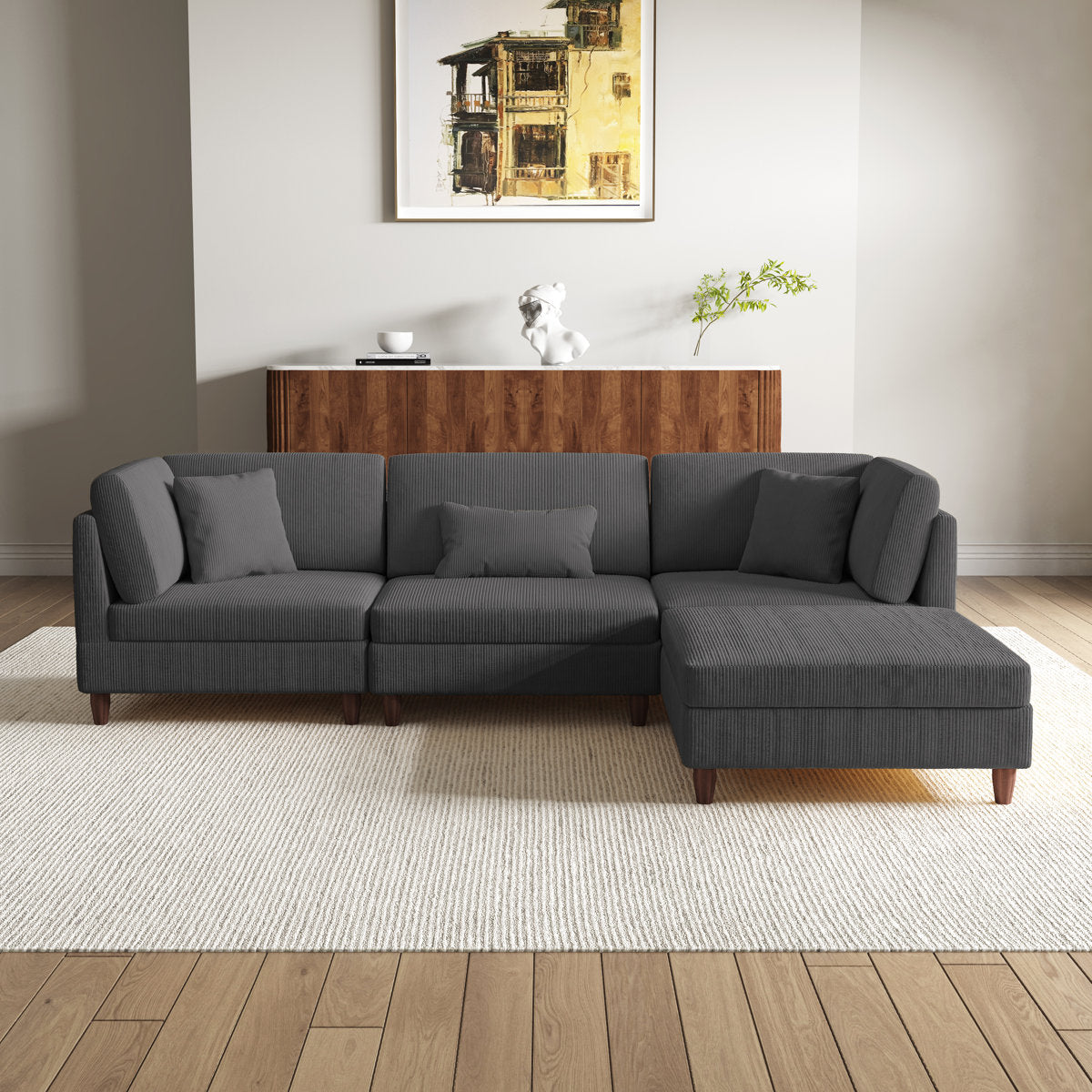 Mordecai Modular Corduroy Sofa Set