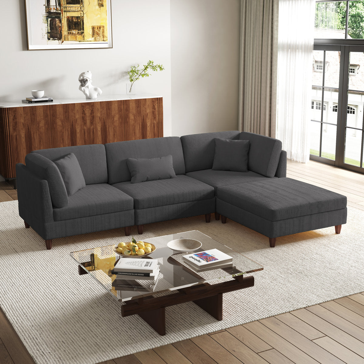 Mordecai Modular Corduroy Sofa Set