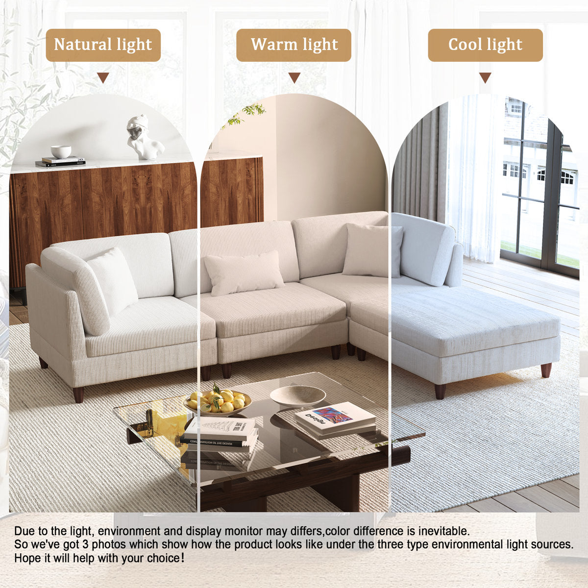 Mordecai Modular Corduroy Sofa Set