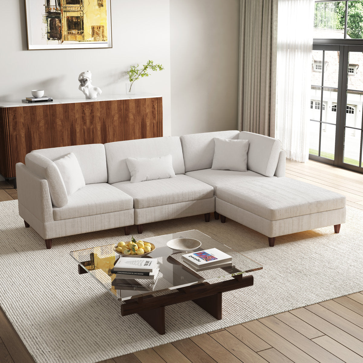 Mordecai Modular Corduroy Sofa Set