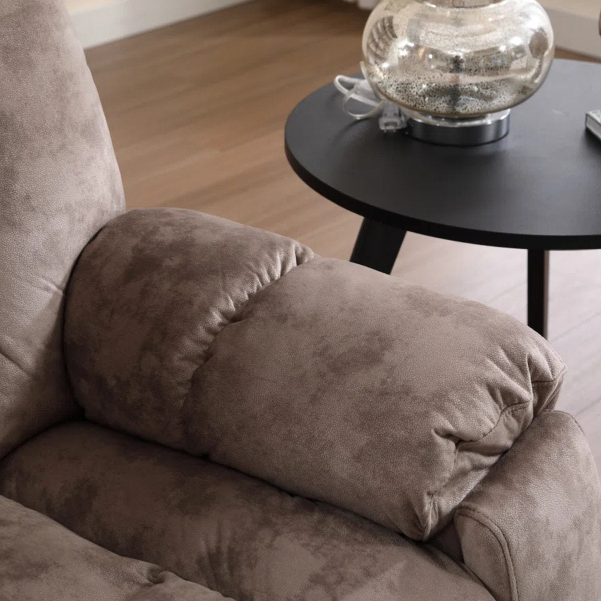 Quiteris 2-Piece Microsuede Upholstery Mannual Reclining Living Room Set with Cupholders