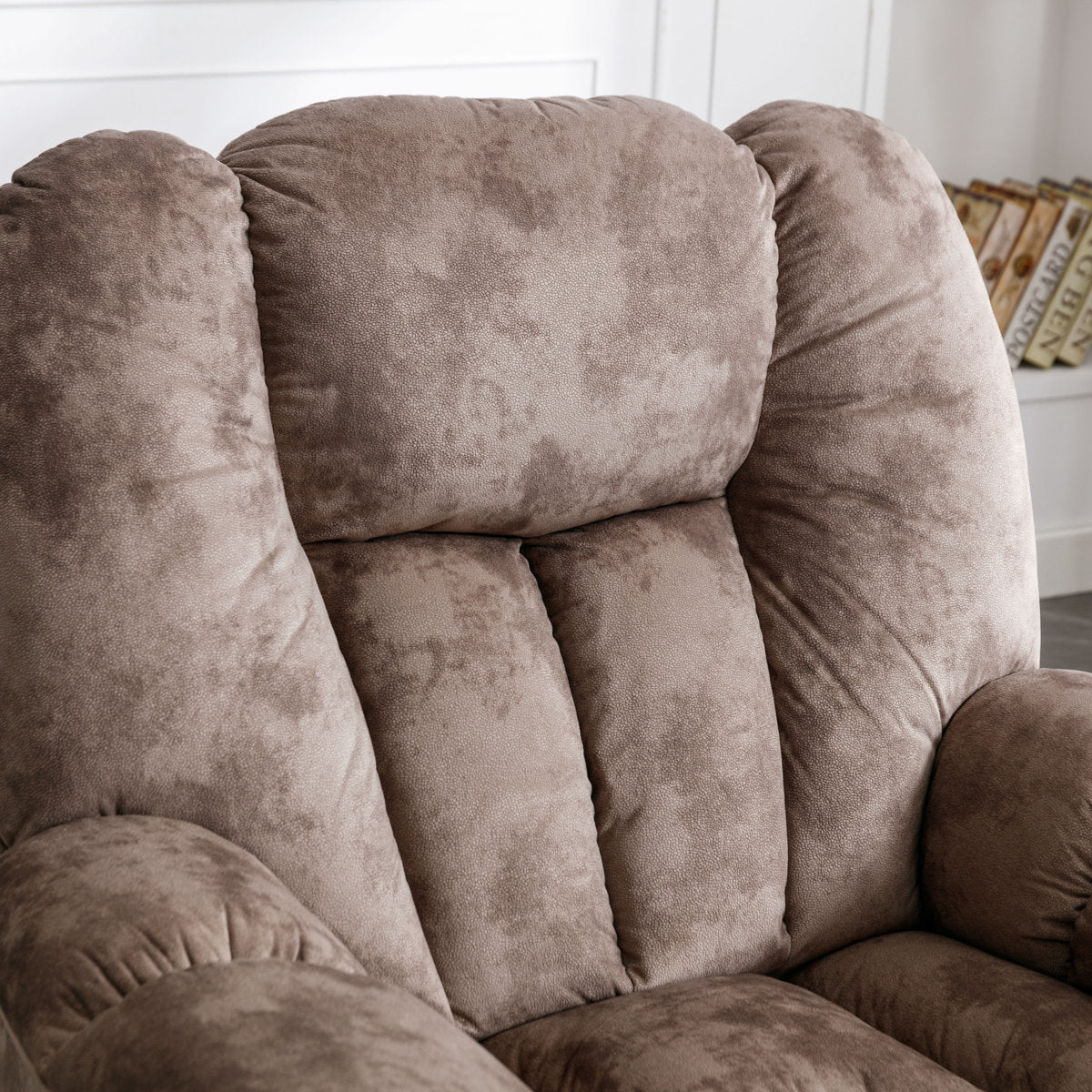 Quiteris 2-Piece Microsuede Upholstery Mannual Reclining Living Room Set with Cupholders