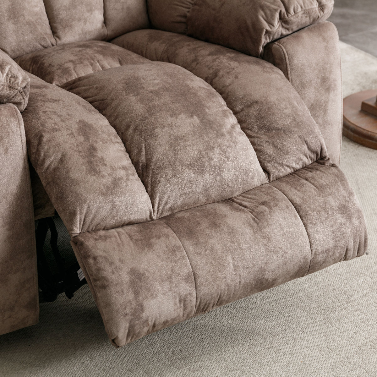 Quiteris 2-Piece Microsuede Upholstery Mannual Reclining Living Room Set with Cupholders