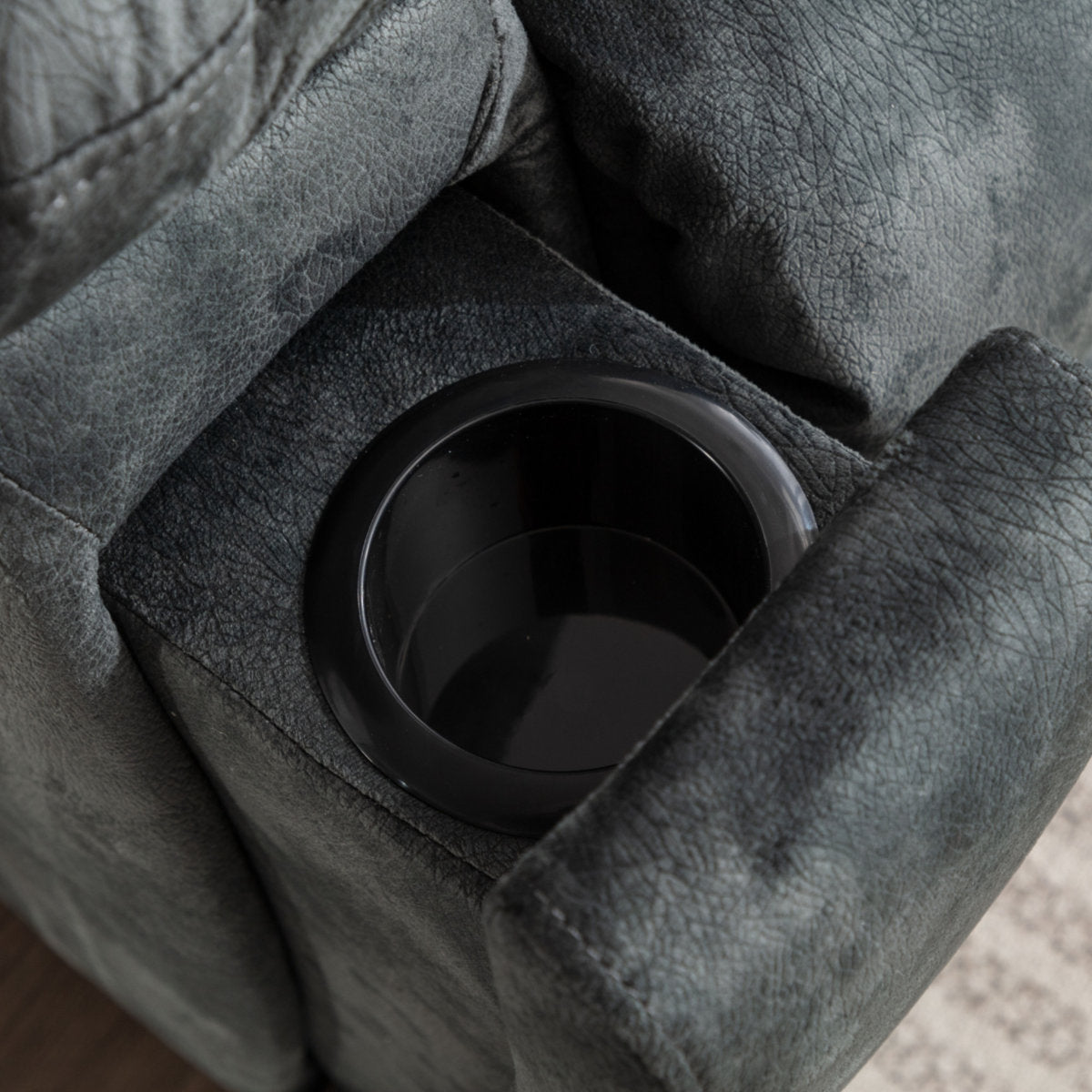 Quiteris 2 Piece Modern Oversized Manual Microfiber Reclining Living Room Set with Cupholders