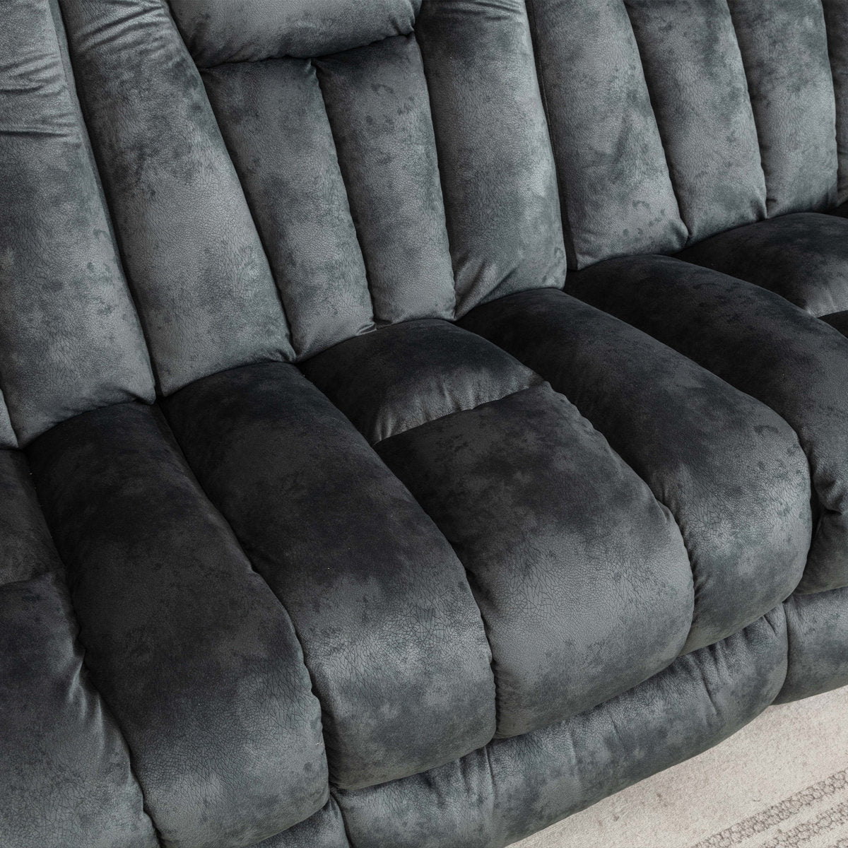 Quiteris 3-Piece Microsuede Upholstery Living Room Set with Cupholders