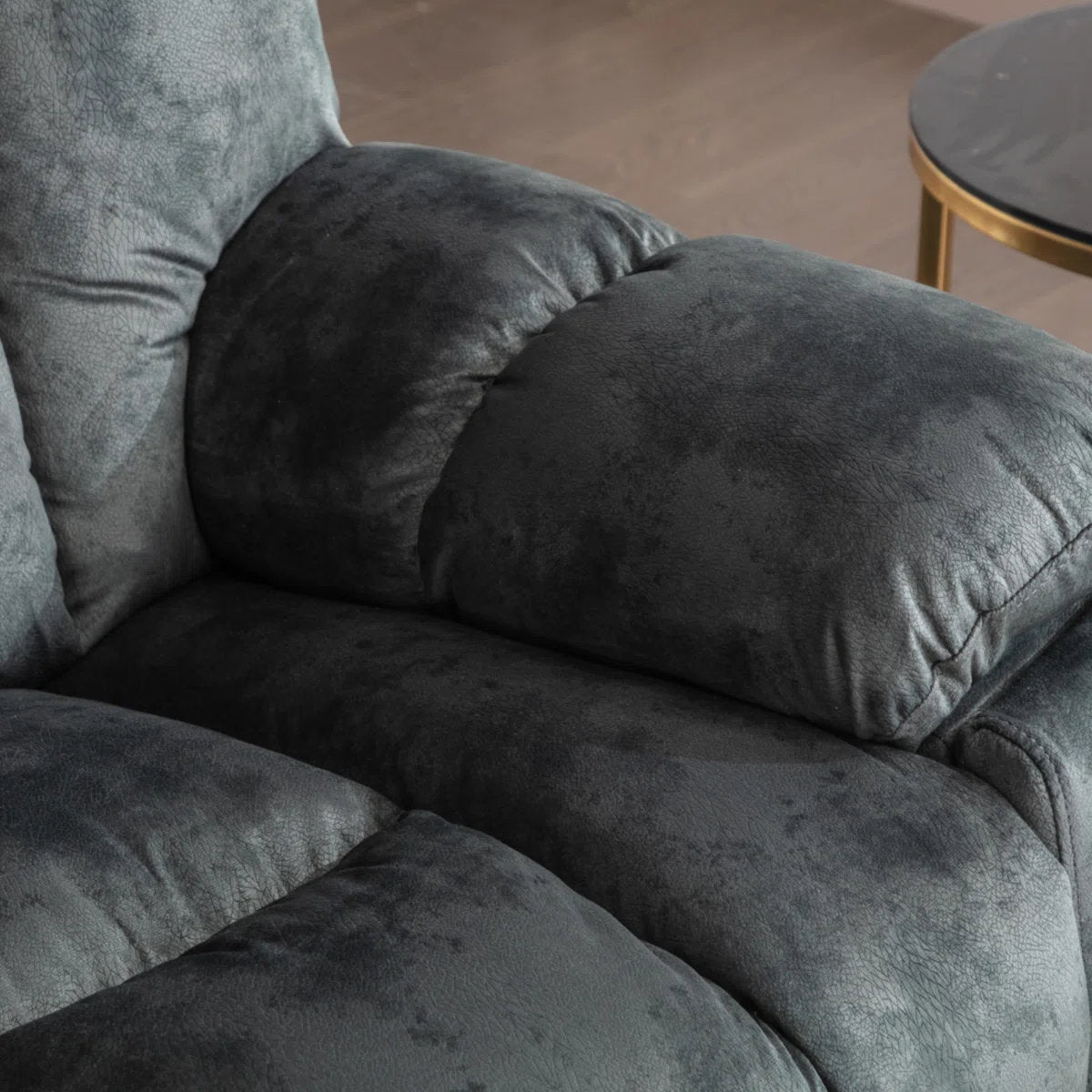 Quiteris 3-Piece Microsuede Upholstery Living Room Set with Cupholders