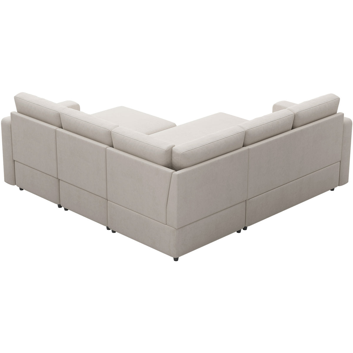 Rafael Velvet Chenille U Shaped Modular Sectional Sofa Apartment Pull Out Sofa Bed Sleeper Corner Sofa With Storage Ottoman