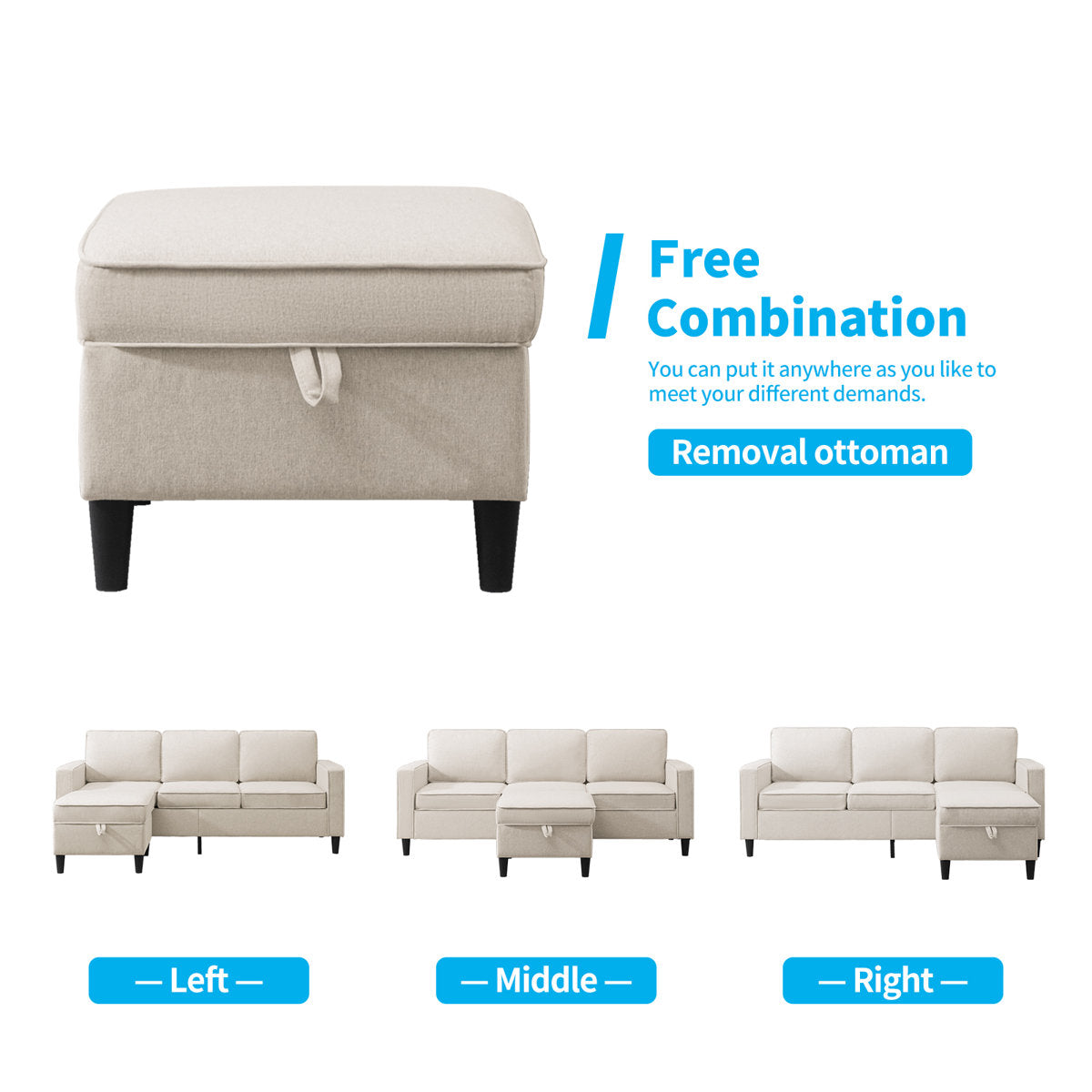 Raylina 4 - Piece Living Room Set