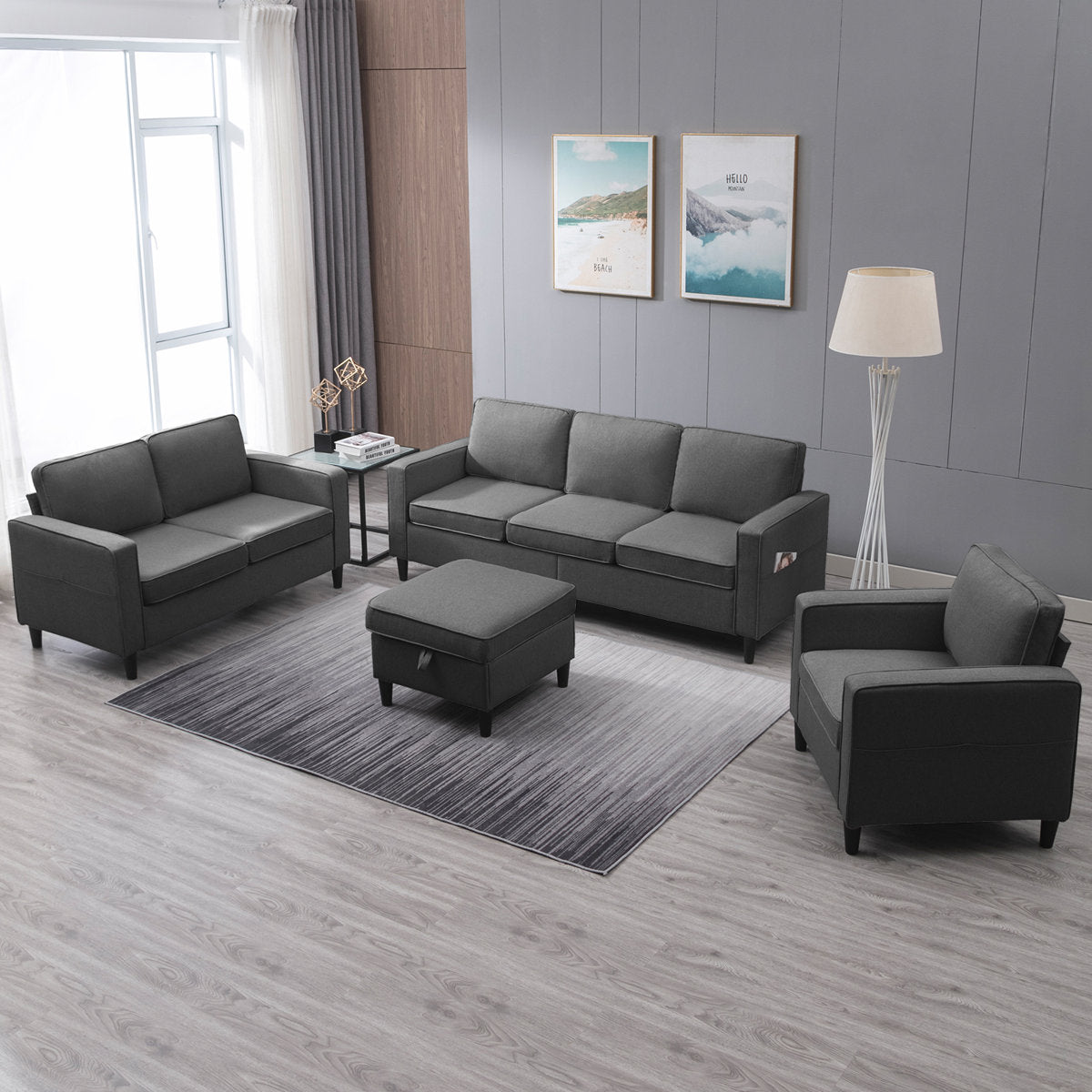 Raylina 4 - Piece Living Room Set
