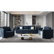 Ridoy Velvet Living Room Sofa Set Storage Sectional Couch, Single & 2-Seat & 3-Seat Sofa Set