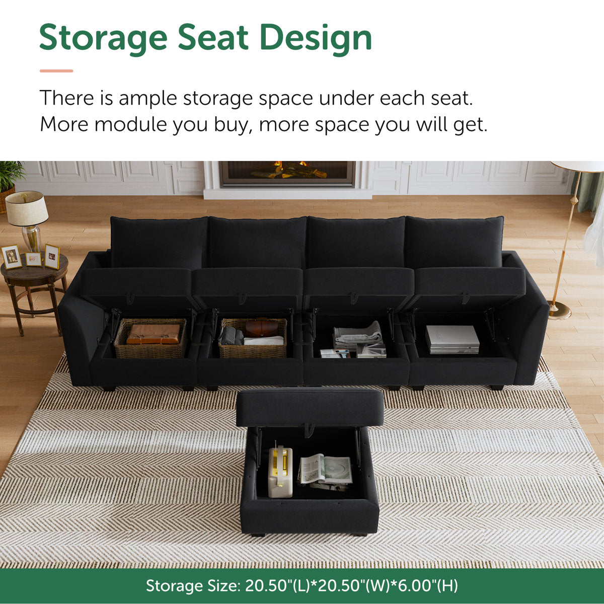 Sabira L Shaped Modular Sectional Couch
